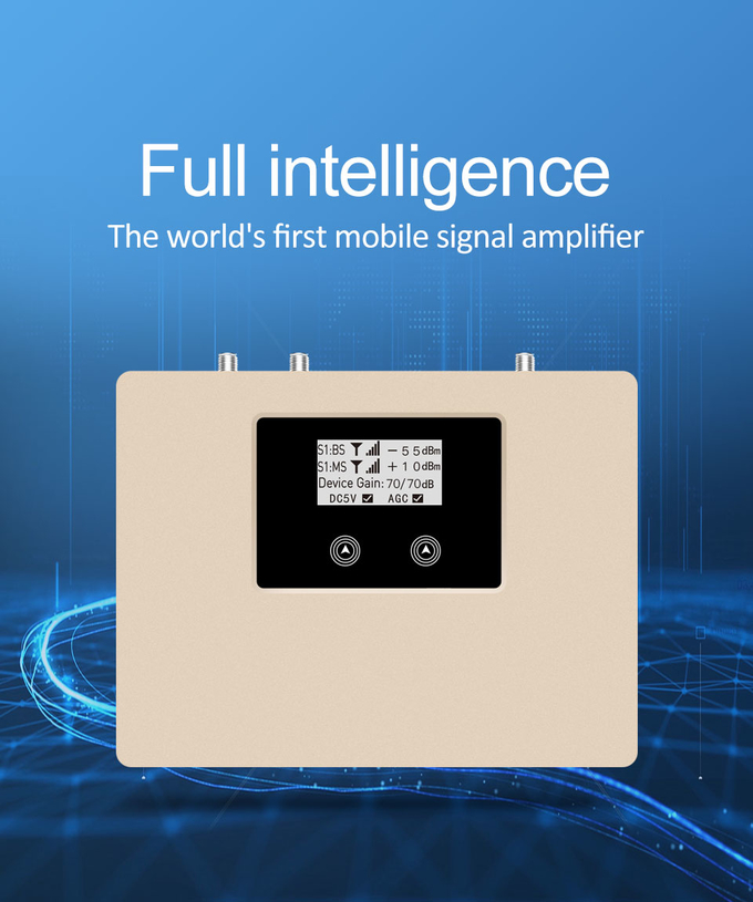 o repetidor duplo LCD da faixa de 2G 3G 4G indica o amplificador de impulsionador móvel 1 do sinal 1800/2100MHz